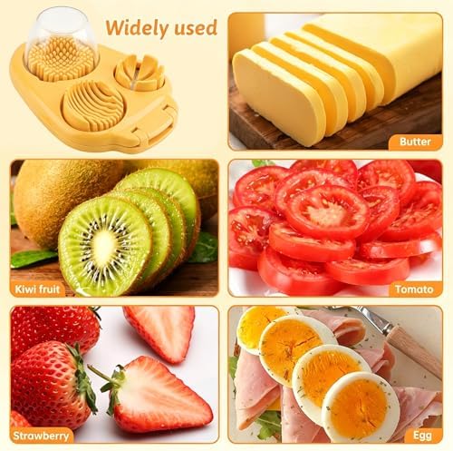 3 in 1 Egg Slicer for Hard Boiled Eggs, 3 Slice Modes with Cleaning Brush - Image 7