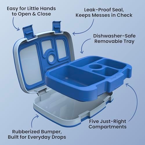 Kids Bento-Style 5-Compartment Leak-Proof Lunch Box