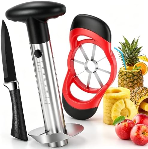 Pineapple Corer and Slicer, Stainless Steel Pineapple Cutter Set