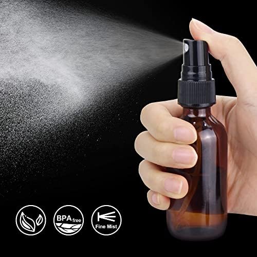 Wedama Spray Bottle, 4 oz Fine Mist Glass Spray Bottles, Little Refillable Liquid Containers for Watering Flowers Cleaning (16 Pack, Amber) - Image 3