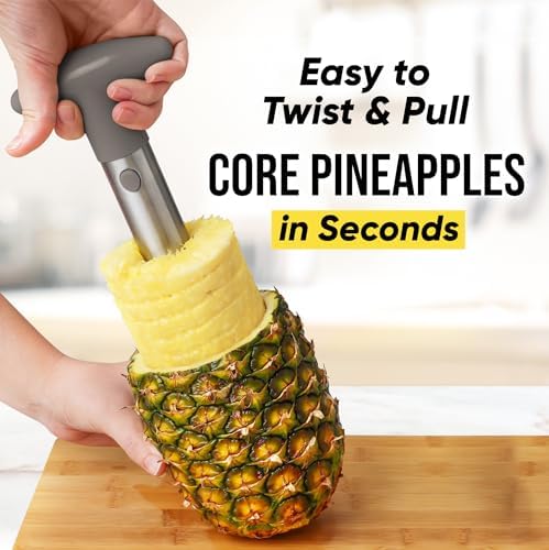 Stainless Steel Pineapple Corer, Slicer & Eye Peeler