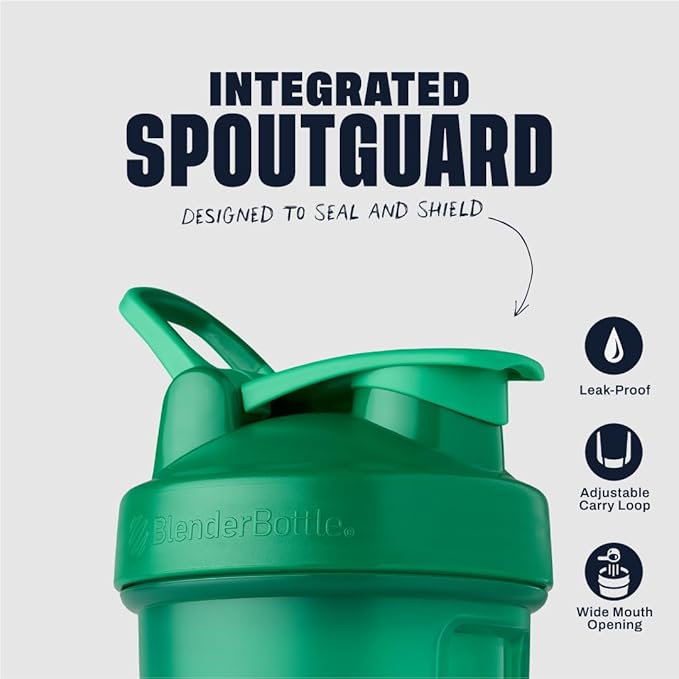 BlenderBottle Classic V2 Shaker Bottle Perfect for Protein Shakes and Pre Workout, 28-Ounce, Emerald Green