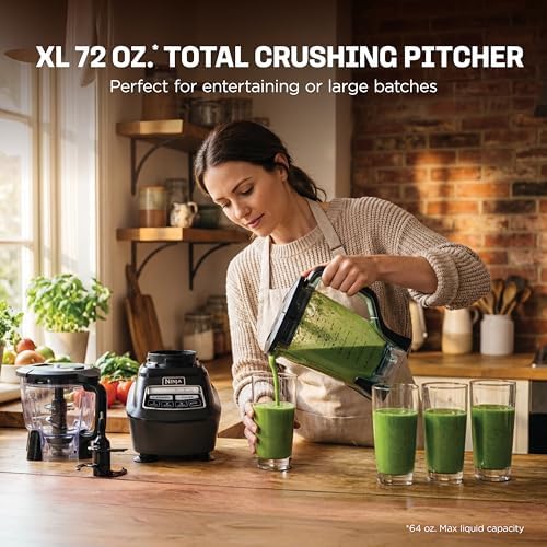 Ninja Kitchen System Pro, 1500W, 72oz Pitcher, 8-Cup, Black, BL770 - Image 3