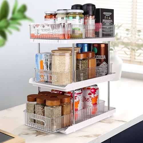 3-Tier Under Sink Organizer – Pull-Out Storage for Kitchen & Bathroom – Under Bathroom Sink Organizer, Under Sink Organizer Storage, Under Cabinet Storage Organizer