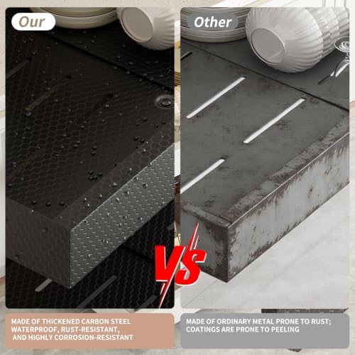 Pull Out Cabinet Organizer, Expandable 12.6"-20.47" 2Pack (Black)