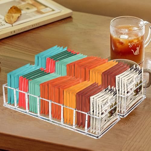 Tea Bag Organizer, Tea Holder, Tea Organizers and Storage, 2 Pack