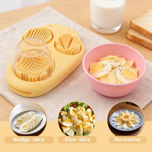 Egg Slicer for Hard Boiled Eggs, Egg Cutter & Dicer for Salad Prep - Image 5