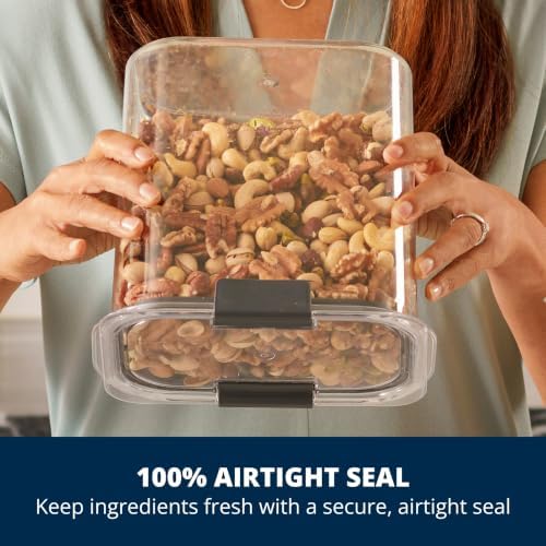 Brilliance Pantry Food Storage Containers, Set of 4 (8 Pieces), BPA-Free, Clear, Airtight