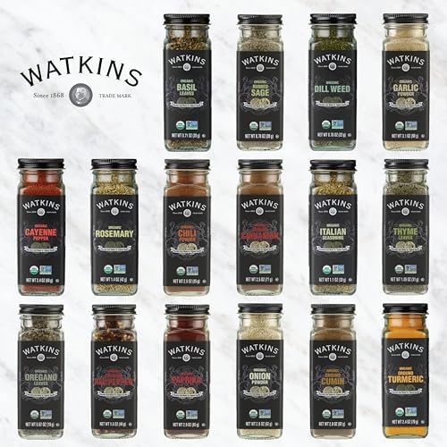 Countertop Two Tier Rotating Spice Rack, Includes 16 Organic Spices (16608)