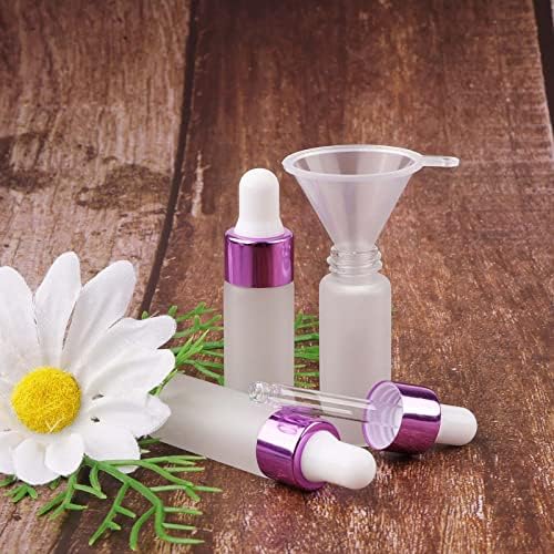 Kesell 50 Pack 5ml Frosted Glass Dropper Bottles for Essential Oils - Image 2