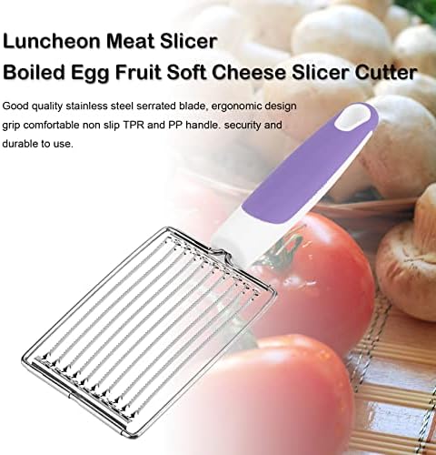 ASHATA Luncheon Meat Cutter, Stainless Steel Slicer with Handle for Egg, Ham, Cheese, Potato, Fruit, Tomato - Image 2
