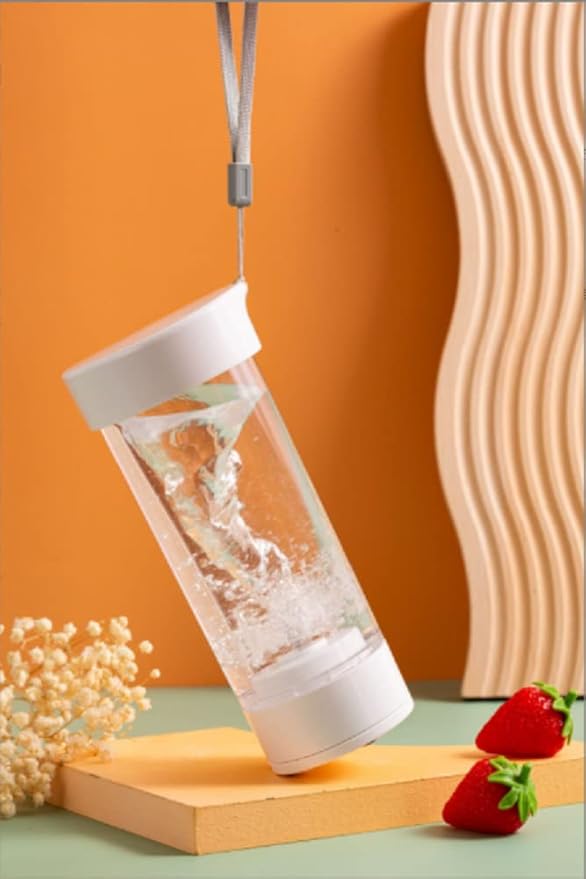 Shaker Bottles for Protein Shakes Mixes, Automatic Coffee Stirring Cup, Portable Mixer Cups and Blender Bottles Battery Powerful Mixer Cup 15 oz,Food grade material (White)