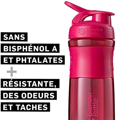 BlenderBottle SportMixer Tritan Grip Shaker Bottle, Pink/Pink, 28-Ounce - Image 6