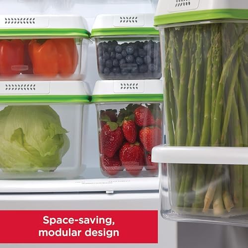 FreshWorks Produce Saver, Medium and Large Storage Containers, 6 Piece Set