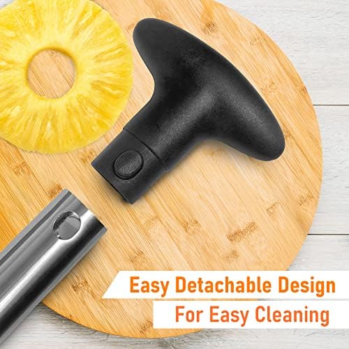 Pineapple Corer And Slicer Tool, Stainless Steel Pineapple Core Remover with Non Slip Handle