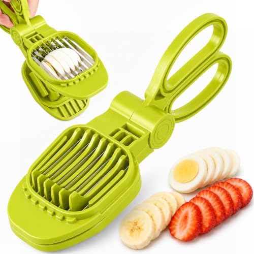 Egg Slicer for Hard Boiled Eggs with Stainless Steel Blade by FATUXZ