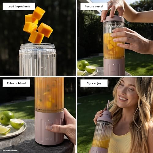 Beast GO Cordless, Premium Portable Blender for Shakes & Smoothies, 22oz Blending Vessel, Blends Ice & Frozen Fruit, Rechargeable USB-C Battery, Drinking Lid and Straw System (Mist) - Image 5