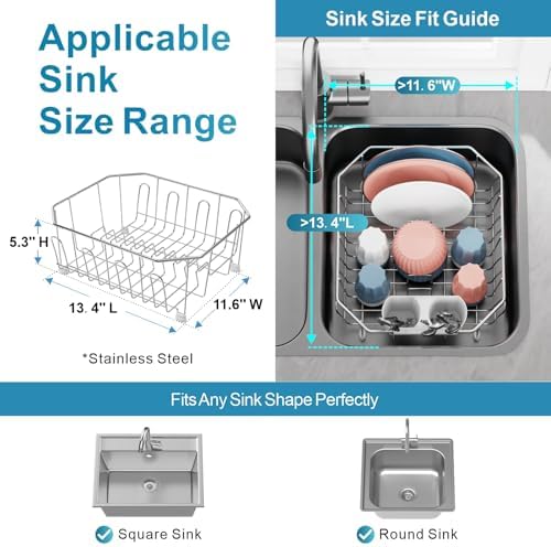 Small in Sink Dish Drying Rack - Stainless Steel for RV Kitchen