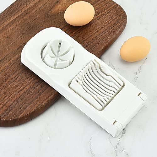 Egg Slicer Cutter, 2 in 1 Small Fruit Banana Slicer Strawberry Egg Cutter Home Kitchen Bar Tool Upgraded Egg Slicer Heavy Duty Aluminium Slicer Egg Slicer for Hard Boiled - Image 2