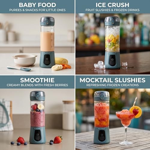 BLENDi Pro+ Portable Blender (New 2025 Model, 17.5oz, Gray) – Upgraded Ice Crushing 120W Motor, USB-C Rechargeable, Cordless Personal Blender for Smoothies & Shakes – BPA-Free,Travel-Friendly - Image 3