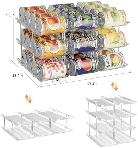 Can Organizer for Pantry Canned Food Storage Goods Holders 3 Tier