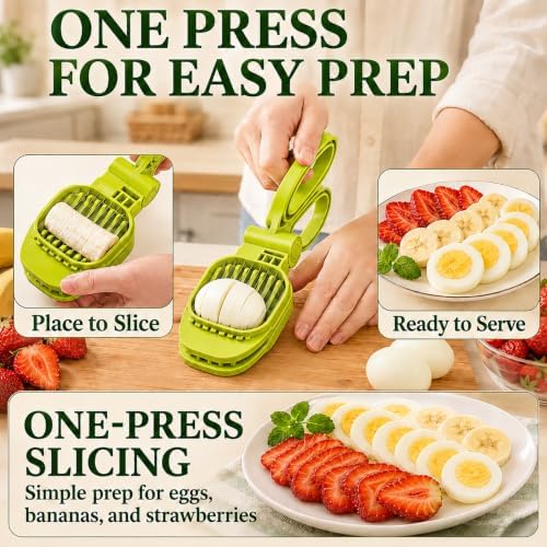 Egg Slicer for Hard Boiled Eggs with Stainless Steel Blade - Image 4