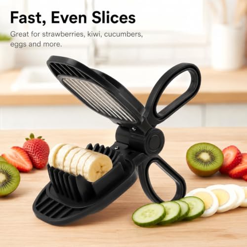 Multi-Purpose Fruit & Egg Slicer with Sharp Stainless Steel Blades - Image 3