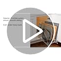 Pull Out Cookie Sheet Organizer for Cabinet – Baking Sheet Organizer – Sheet Pan Organizer - Lifetime Ltd. Warranty – 10” x 21” Deep Inside Cabinet, Chrome