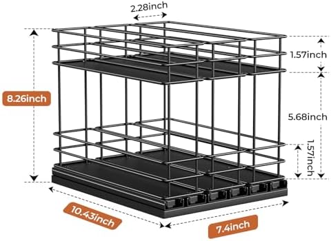 Pull Out Spice Rack Organizer for Cabinet, Slide Out Spice Racks