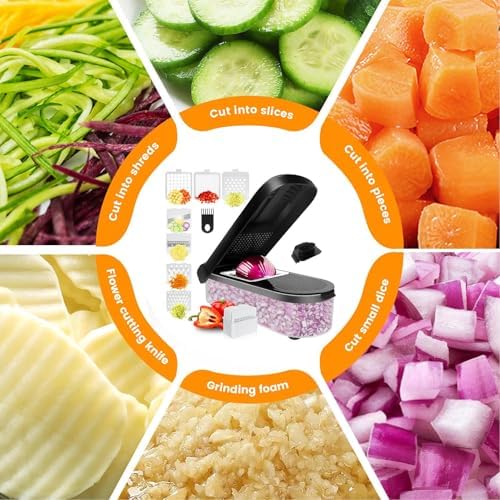Vegetable Chopper With Container Multifunctional, Stainless Steel - Image 2