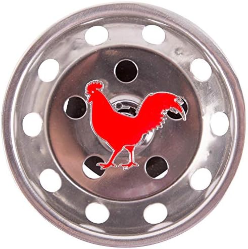 Kitchen Sink Strainer for Standard Drains - Drain Stopper With Fun Finish (Rooster)