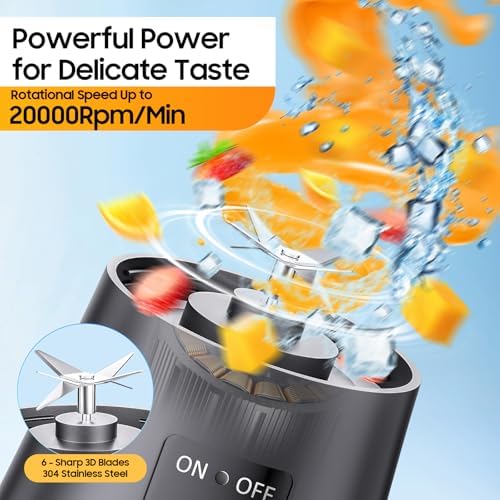2026 Newly Upgraded Portable Smoothie Blender - Personal Travel Blender - Image 3