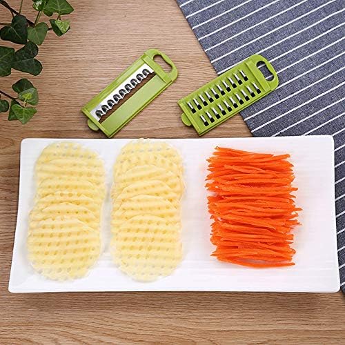 Mandoline Slicer and Chopper and Grater,Adjustable Thin Slice Cucumber Slicer Kitchenaid Accessories Potato Carrot Grater Stainless Steel Food Vegetable Slicer with Finger Guard Protector - Image 5