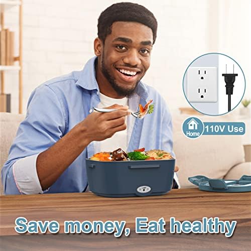 Electric Lunch Box Food Warmer Portable Heated Lunchbox Adult, Blue
