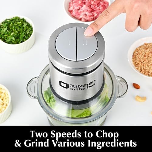 3cups Mini Food Processors,Small Meat Grinder & Food Chopper Electric