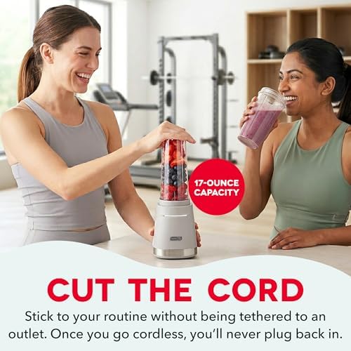 Dash Cordless Personal Blender, 17-oz Bottle, French Grey - Image 3