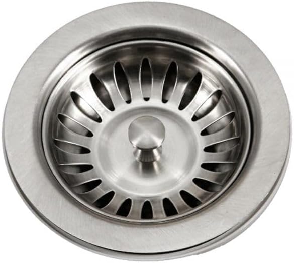 190-9180 - 3-1/2 inch Stainless Steel Kitchen Sink Basket Strainer, Durable Food Catcher Stopper for Metal Kitchen Sink, Ideal for Filtering Waste and Preventing Clogs