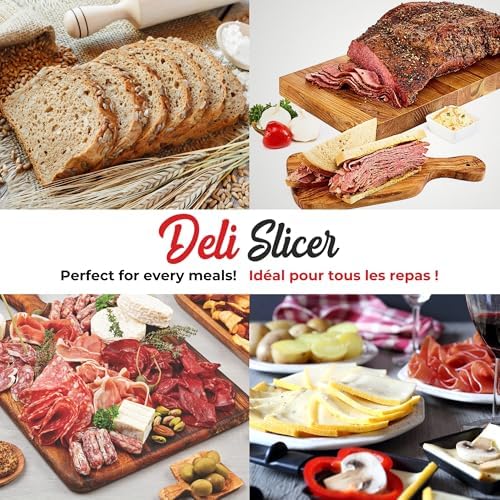 Starfrit Deli Slicer, 6.5" Blade, Adjustable, Bonus 2-in-1 Peeler - Image 4