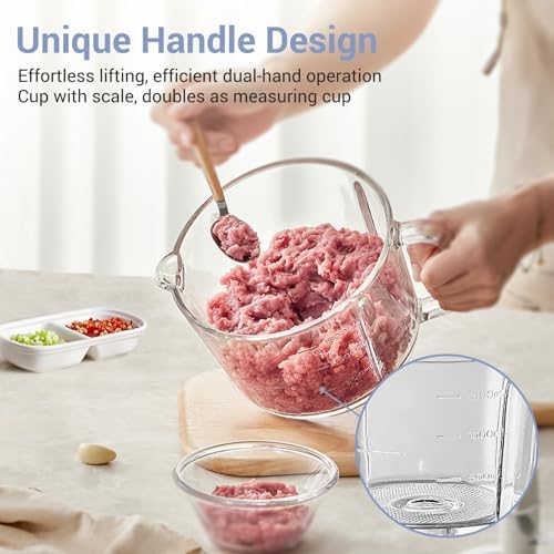 Bear Food Processor, 400W Electric Food Chopper with Handheld Glass Bowl - Image 2