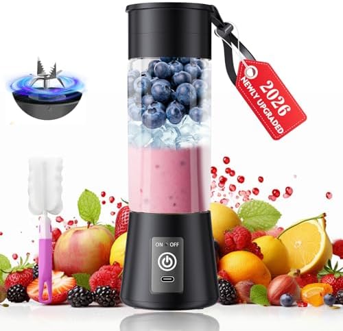 2026 Newly Upgraded Portable Smoothie Blender - Personal Travel Blender by YFIXQNSU