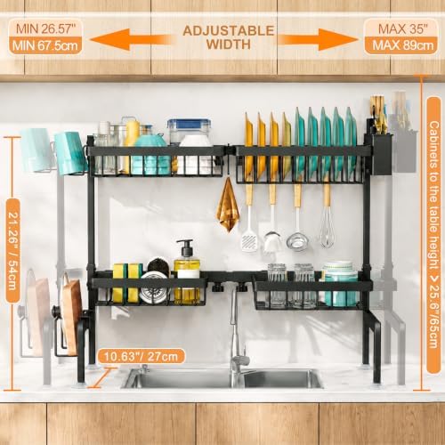 Over The Sink Dish Drying Rack, Dish Drying Rack for Kitchen