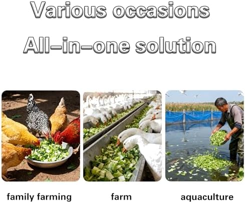 Commercial Electric Vegetable Chopper, Heavy Duty Stainless Steel Food Processor, High Output Feed Grinder Crusher for Poultry Livestock Animal Feeding, 50-120 KG/H (1500, Watts)