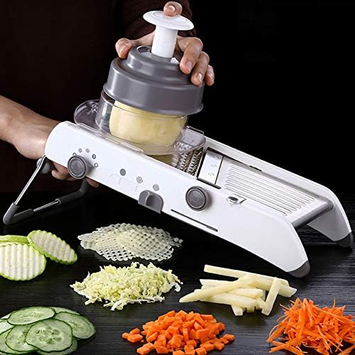 Adjustable Mandoline Slicer, Mandoline Slicer for Kitchen Stainless Steel Vegetable Chopper with 4 Adjustable Blades, Veggie Onion Tomato Slicer Julienne Cutter - Image 6