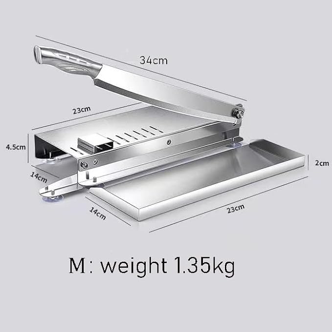 Household Cutting Guillotine,Meat Slicer Bone Cutter,Manual Frozen Meat Ribs Chopper,Stainless Beef Cutter Machine For Rib Fish Chicken Beef,M