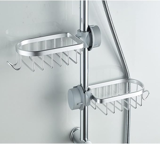 Faucet Sponge Holder Kitchen Sink Caddy Organizer Over Faucet Hanging Drain Rack (Normal, Silver)