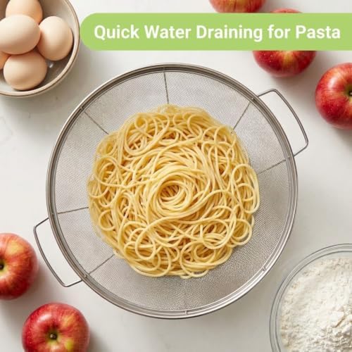 5 Pack Stainless Steel Colander Sieves, Mesh Strainer, 5 Sizes