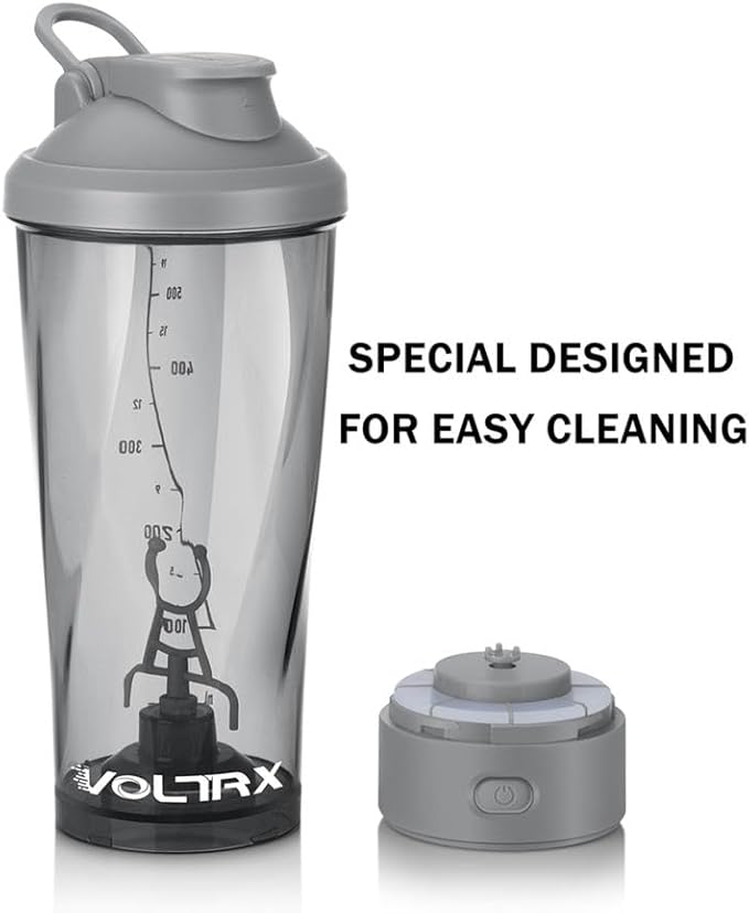 VOLTRX VortexBoost Electric Shaker Bottle, USB C Rechargeable Protein Shake Mixer, Shaker Cups for Protein Shakes and Meal Replacement Shakes, BPA-Free, Made with Tritan,Purple
