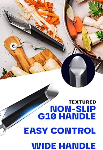 Straight Peeler Set - 3 Swappable Steel Blades