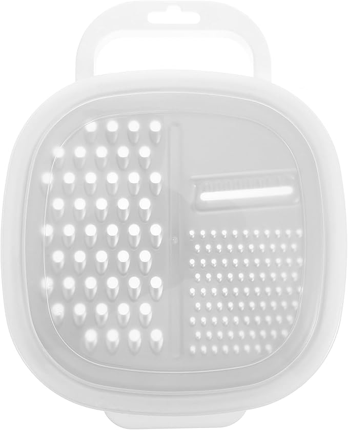 ABOOFAN Stainless Steel Cheese Grater with Cover and Container, 3-in-1 Kitchen Food Chopper, Slicer, Grater, Multi-Functional Vegetable Shredder Box for Cheese, Carrots, Potatoes, Cucumbers