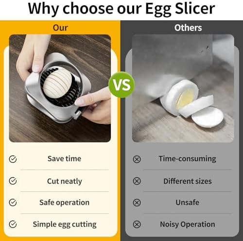Multipurpose 3 in 1 Heavy Duty Egg Slicer,Stainless Steel Wire,Black Sliver - Image 6